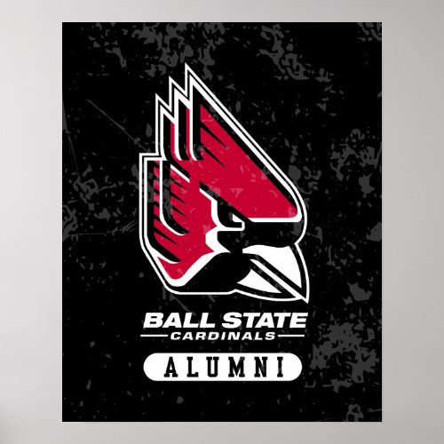 Ball State University Alumni Distressed Poster