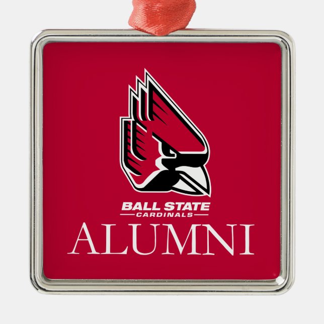 Ball State University Alumni Metal Ornament (Front)