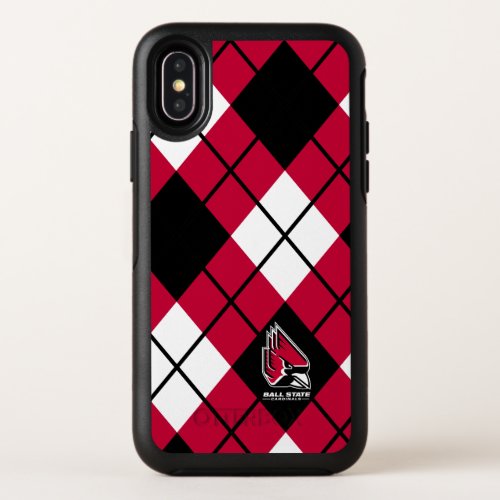 Ball State University Argyle Pattern OtterBox Symmetry iPhone X Case