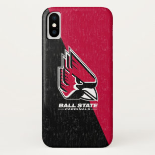 Ball State University Color Block Distressed iPhone X Case