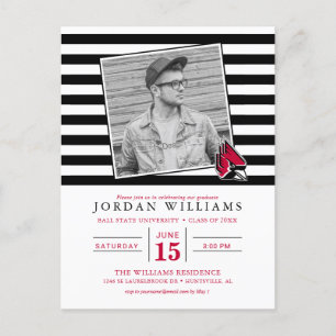 Ball State University Graduation Announcement Postcard