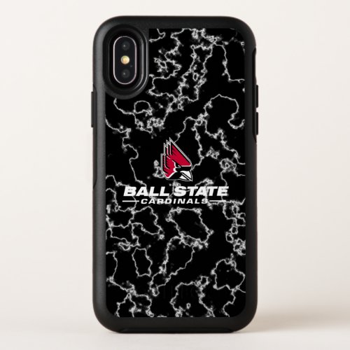 Ball State University Logo Black Marble OtterBox Symmetry iPhone X Case