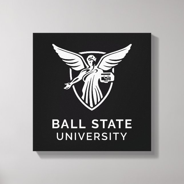 Ball State University Logo Canvas Print (Front)