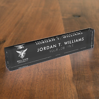Ball State University Logo Desk Name Plate