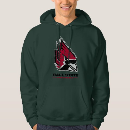 Ball State University Logo Distressed Hoodie