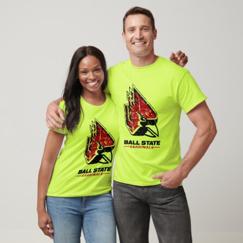 Ball State University Logo Distressed T_Shirt