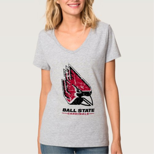 Ball State University Logo Distressed T_Shirt