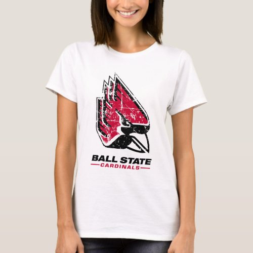 Ball State University Logo Distressed T_Shirt