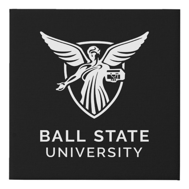 Ball State University Logo Faux Canvas Print (Front)