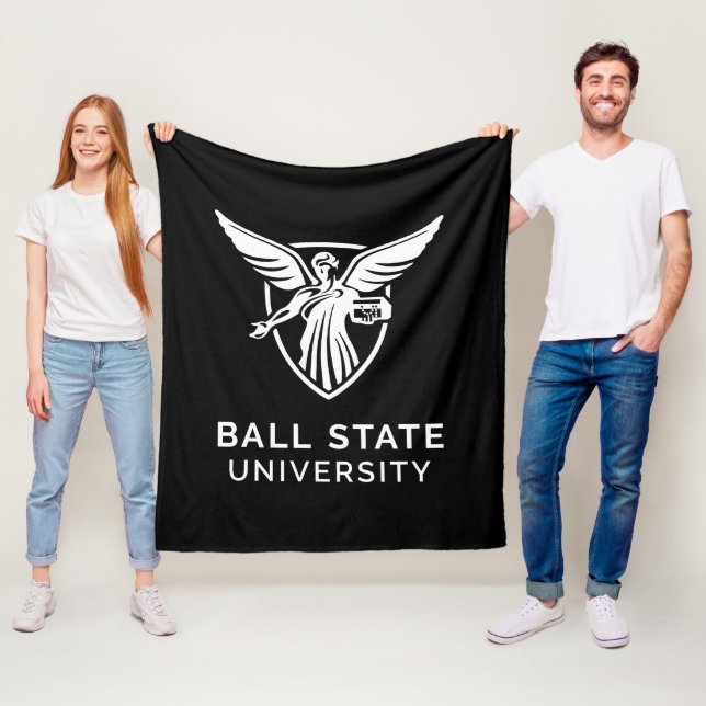 Ball State University Logo Fleece Blanket (In Situ)