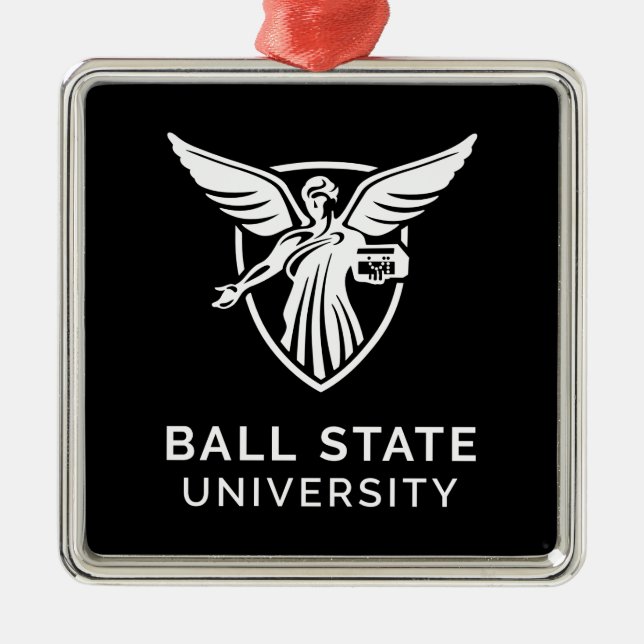 Ball State University Logo Metal Ornament (Front)
