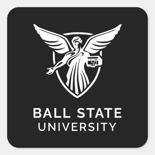 Ball State University Logo Square Sticker (Front)