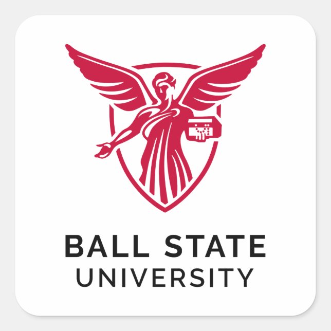 Ball State University Logo Square Sticker (Front)