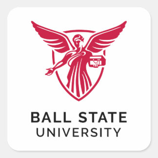 Ball State University Logo Square Sticker