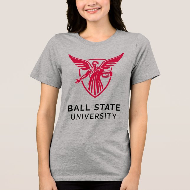 Ball State University Logo Tri-Blend Shirt (Front)