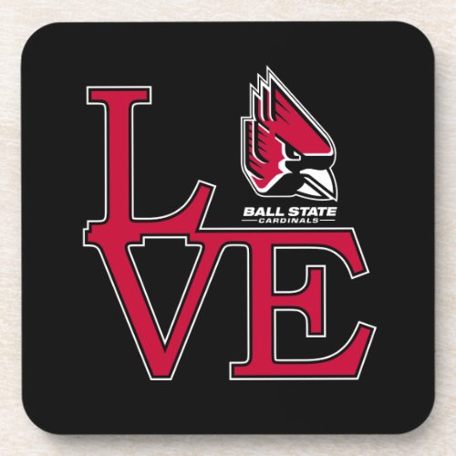 Ball State University Love Beverage Coaster