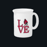 Ball State University Love Beverage Pitcher<br><div class="desc">Check out these new Ball State University designs! Show off your Cardinal pride with these new University of Ball State products. These make perfect gifts for the Ball State student, alumni, family, friend or fan in your life. All of these Zazzle products are customizable with your name, class year, or...</div>