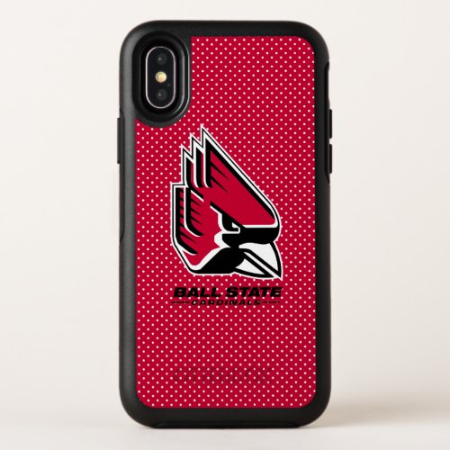 Ball State University Polka Dot Pattern OtterBox Symmetry iPhone X Case