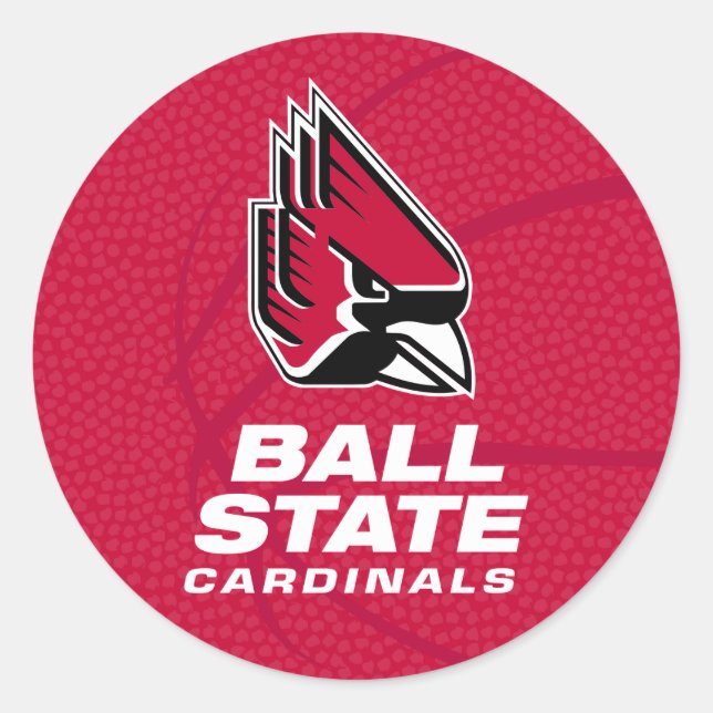 Ball State University State Basketball Classic Round Sticker (Front)