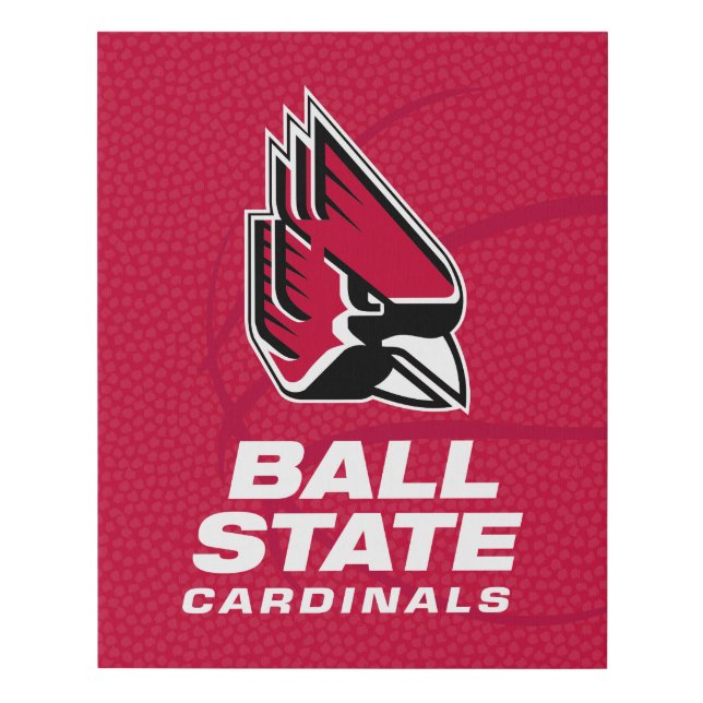 Ball State University State Basketball Faux Canvas Print (Front)