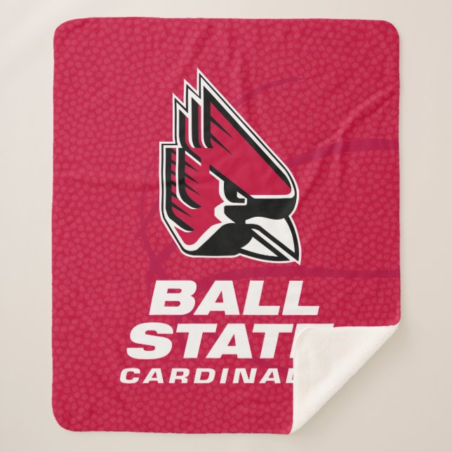 Ball State University State Basketball Sherpa Blanket (Front)