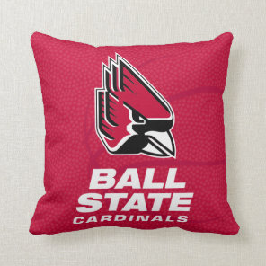 Ball State University State Basketball Throw Pillow