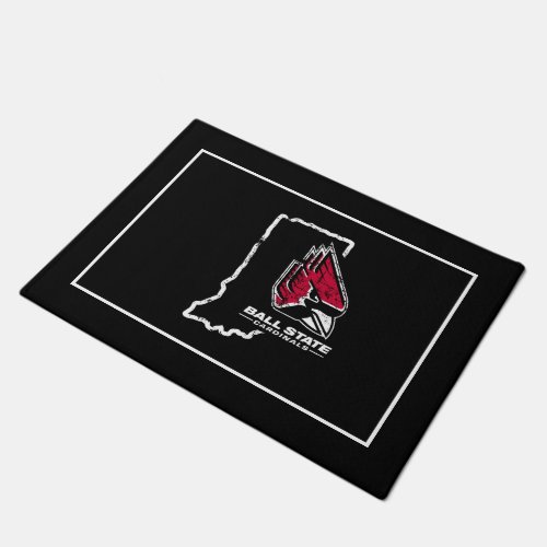 Ball State University State Love Doormat