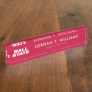 Ball State Wordmark Desk Name Plate