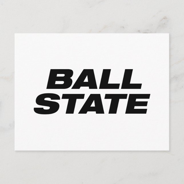 Ball State Wordmark Postcard (Front)
