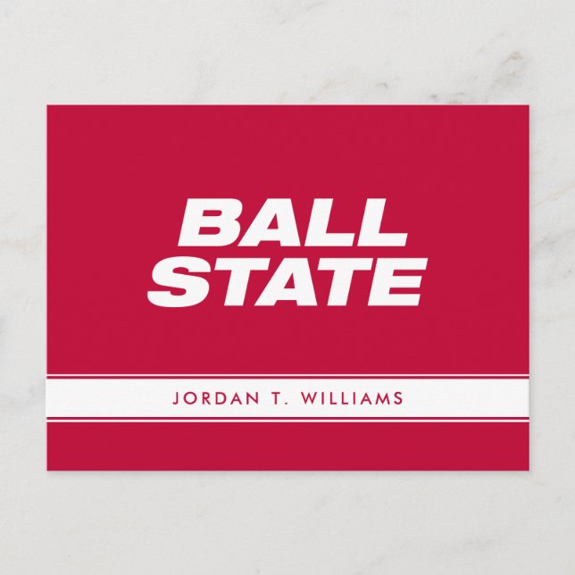 Ball State Wordmark Postcard (Front)