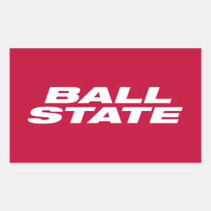 Ball State Wordmark Rectangular Sticker