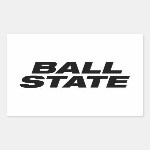 Ball State Wordmark Rectangular Sticker