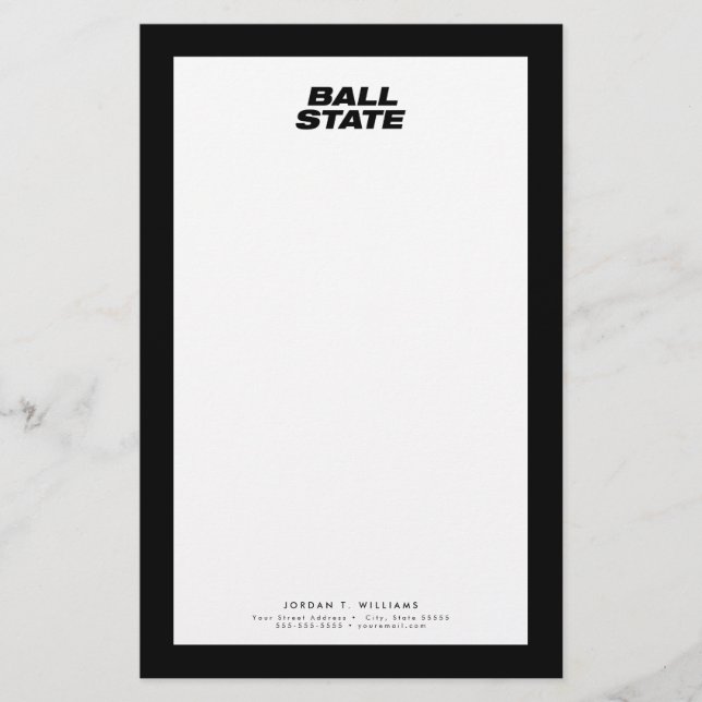 Ball State Wordmark Stationery (Front)