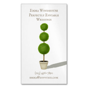 Ball Topiary Shrub Traditional Charming Business Card Magnet