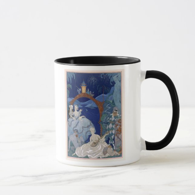 Ball Under the Blue Moon, illustration for 'Fetes Mug (Right)