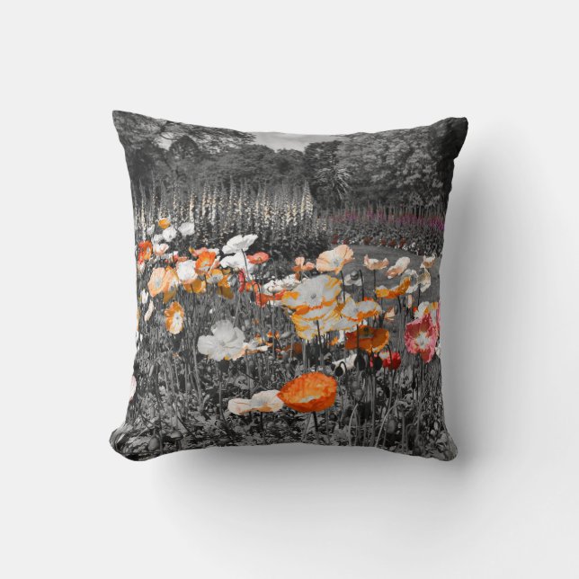 Ballarat Botanic Gardens Floral Display Throw Pillow (Front)