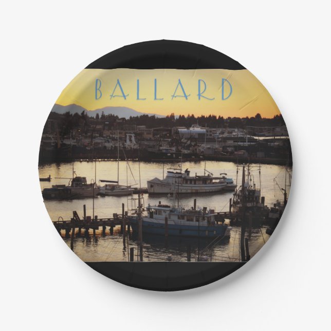 Ballard Boats Paper Plates (Front)