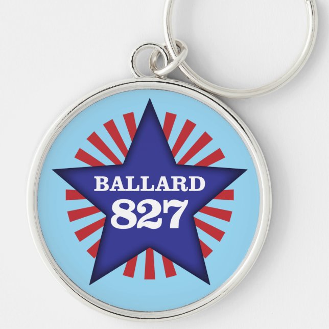 Ballard Elks Star Keychain (Front)