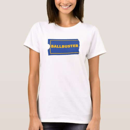 BALLBUSTER Funny Parody Retro Video Rental Store T_Shirt