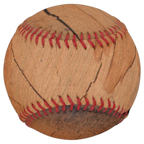 Balle de softball texture bois