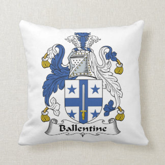 Ballentine Family Crest Throw Pillow