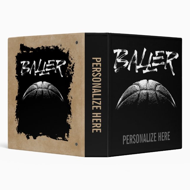 Baller (basketball) 3 ring binder (Background)