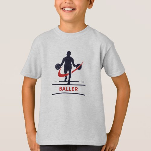 Baller _ basketball design for kids T_Shirt