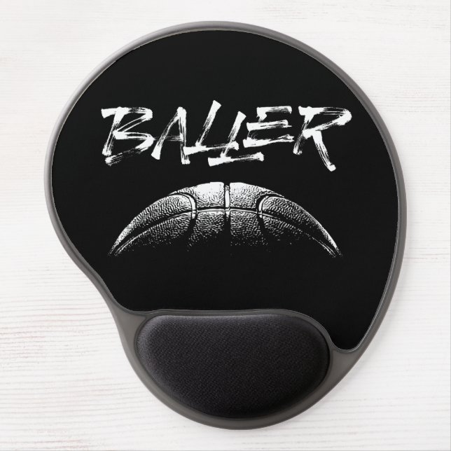 Baller (basketball) gel mouse pad (Front)
