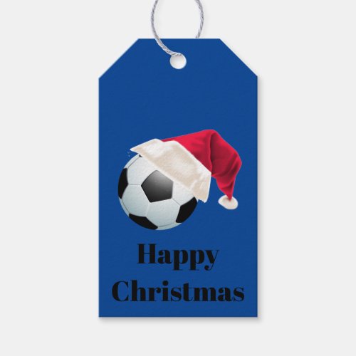 Baller Christmas Football Soccer Santa Sports Gift Tags