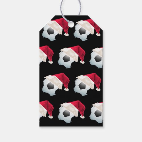 Baller Christmas Football Soccer Santa Sports Gift Tags