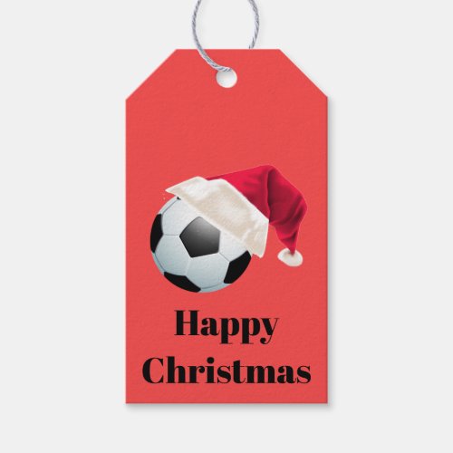 Baller Christmas Football Soccer Santa Sports Gift Tags