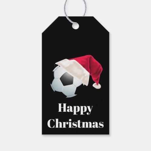 Baller Christmas Football Soccer Santa Sports Gift Tags