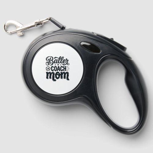 Baller Coach Mom Vintage Soccer Shirt Design_1 Retractable Pet Leash