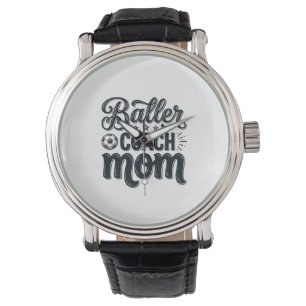 Baller Coach Mom Vintage Soccer Shirt Design_1 Watch